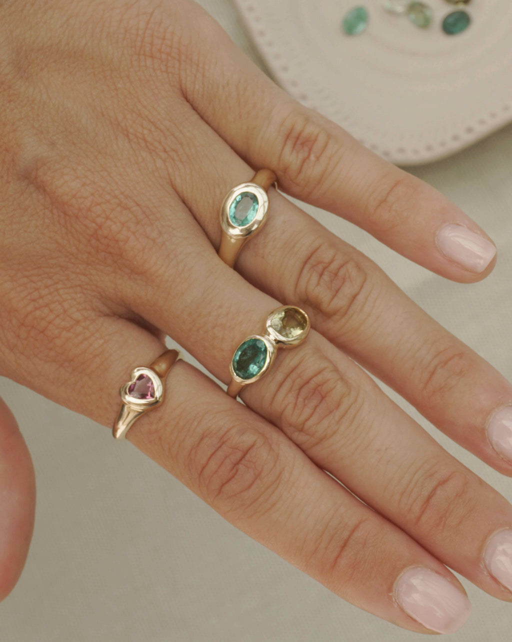 Anillo Candy Turmalina Doble 17