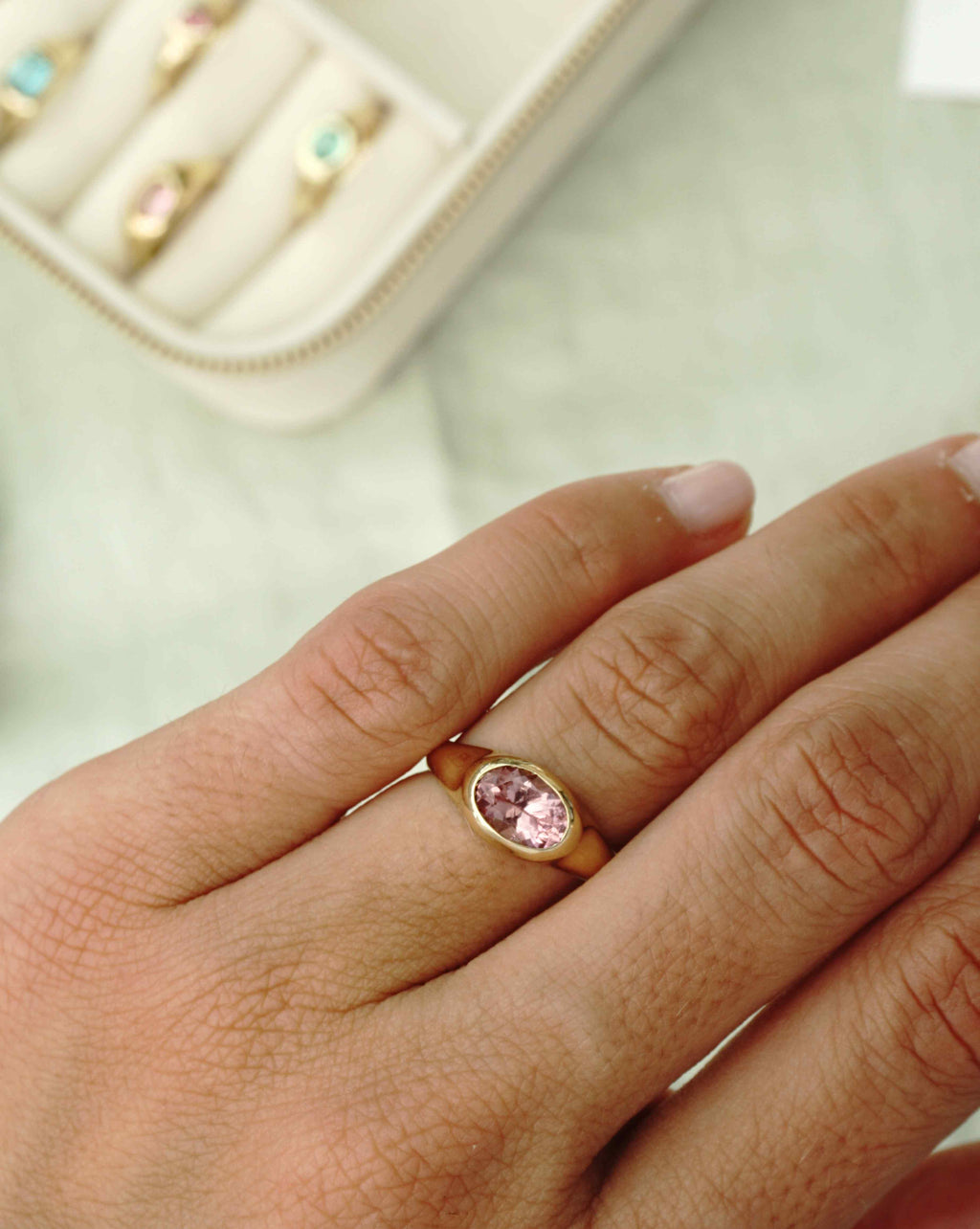 Anillo Candy Turmalina 18