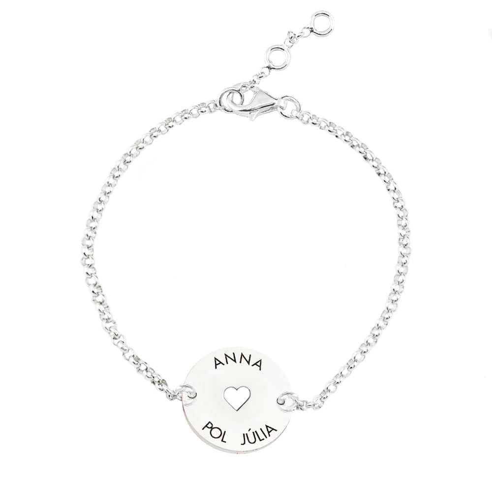 Pulsera Disco Corazón (Cadena)