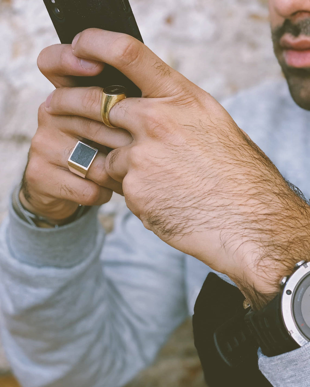 Anillo Capri Pizarra