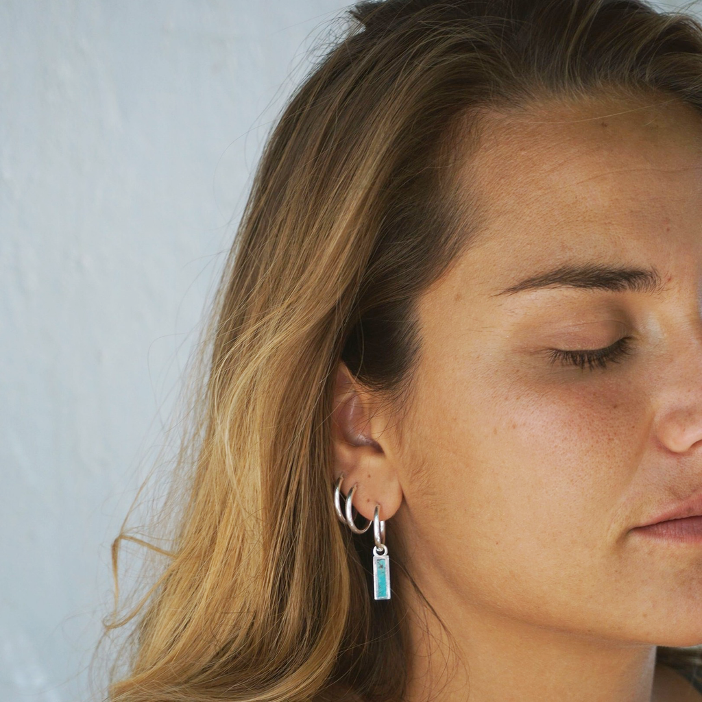 Boucles d'oreilles turquoise de Manille