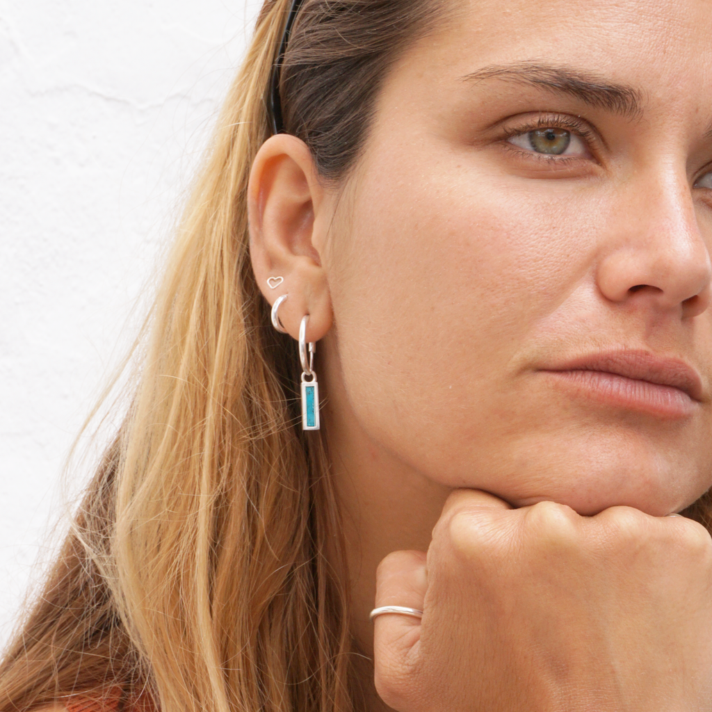 Boucles d'oreilles turquoise de Manille