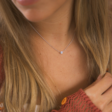Cargar imagen en el visor de la galería, Collar Cubo Cadena Plata