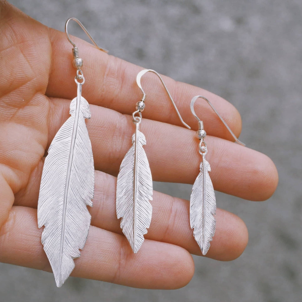 Pendientes PLUMA Plata