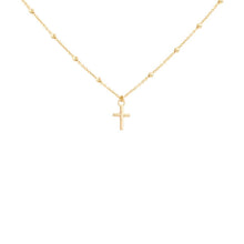 Cargar imagen en el visor de la galería, Collar Cruz (Oro 18kt)