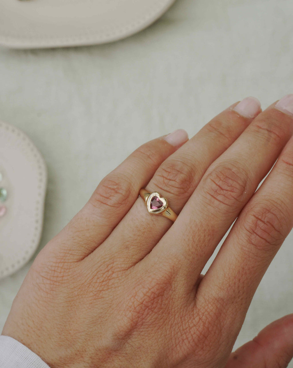 Anillo Candy Turmalina Corazón 14