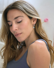 Télécharger l&#39;image dans la visionneuse de galerie, Boucles d&#39;oreilles créoles turquoise Rumba