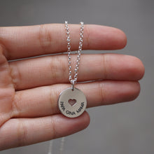 Upload image to gallery viewer, Heart Disc Necklace