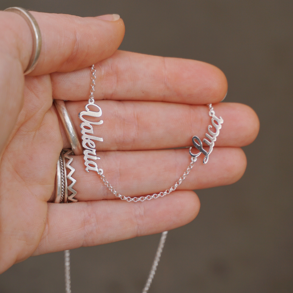 Silver Name Necklace – Aina Barcelona