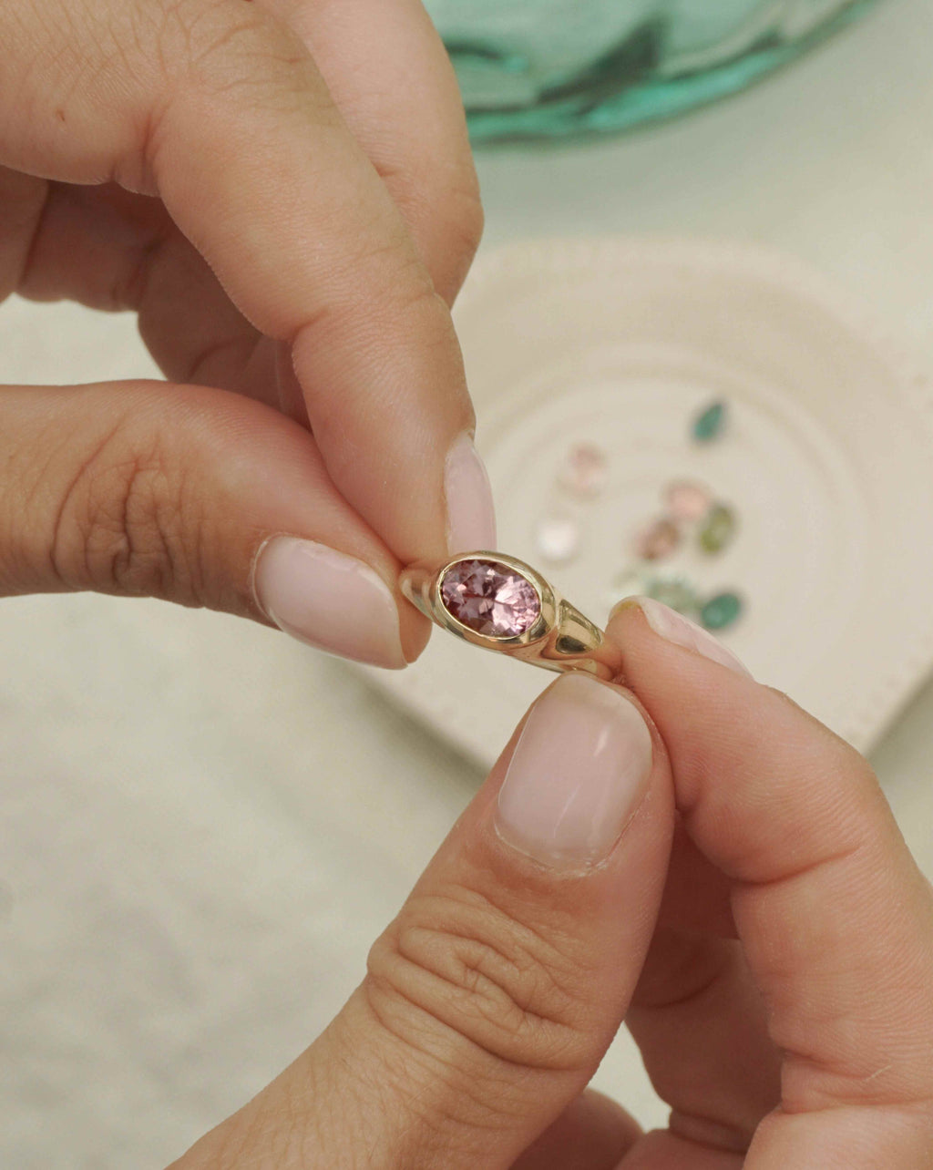 Anillo Candy Turmalina 18