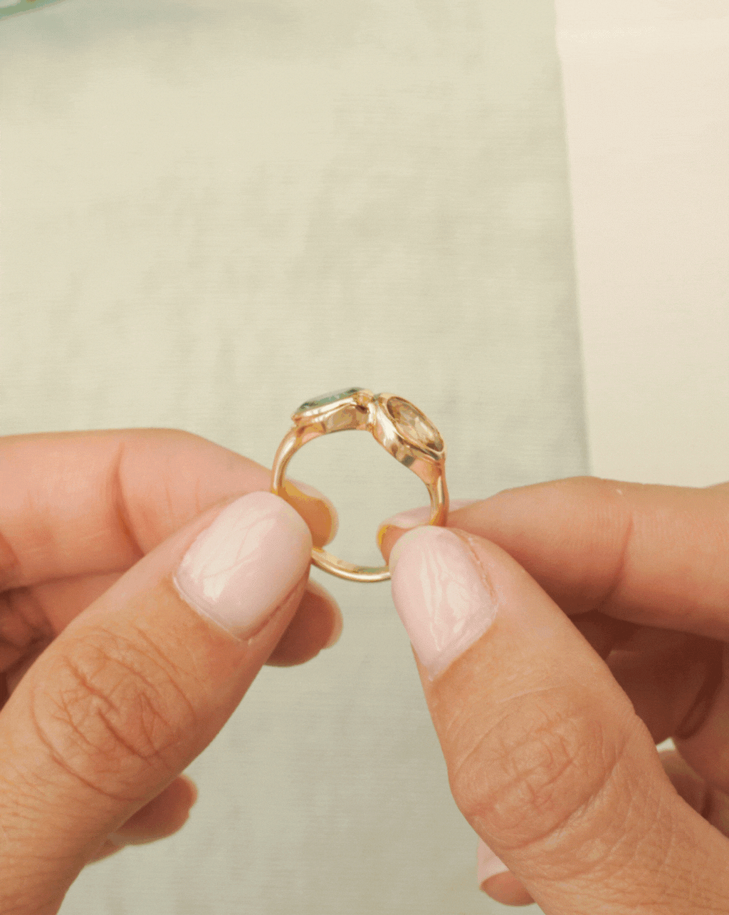 Anillo Candy Turmalina Doble 17