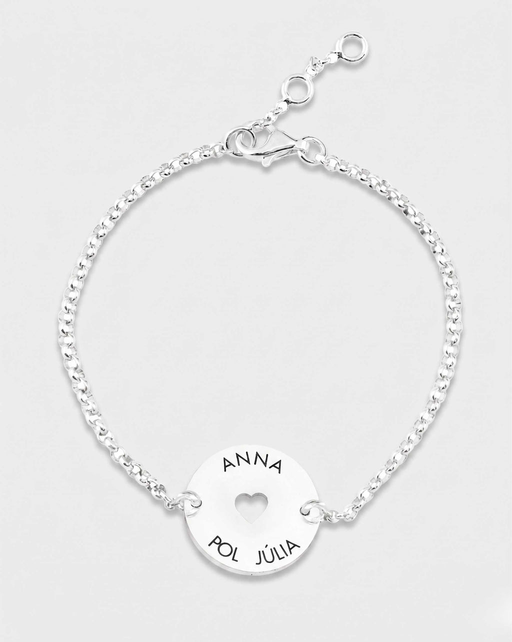 Heart Disc Bracelet (Chain)