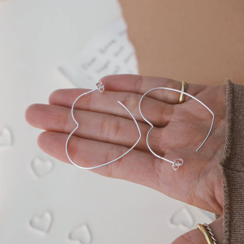 Pendientes Corazón Hilo