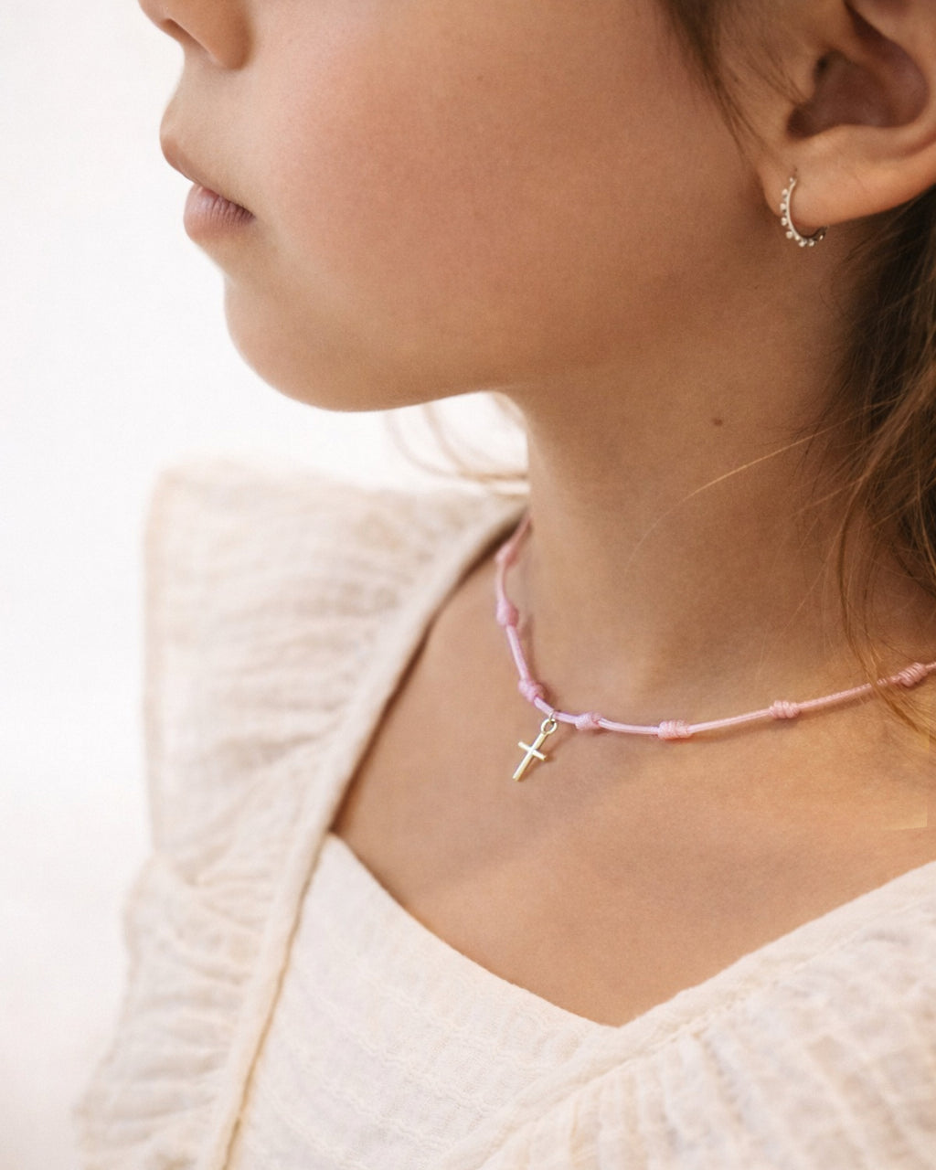 Gold Knotted Cross Necklace