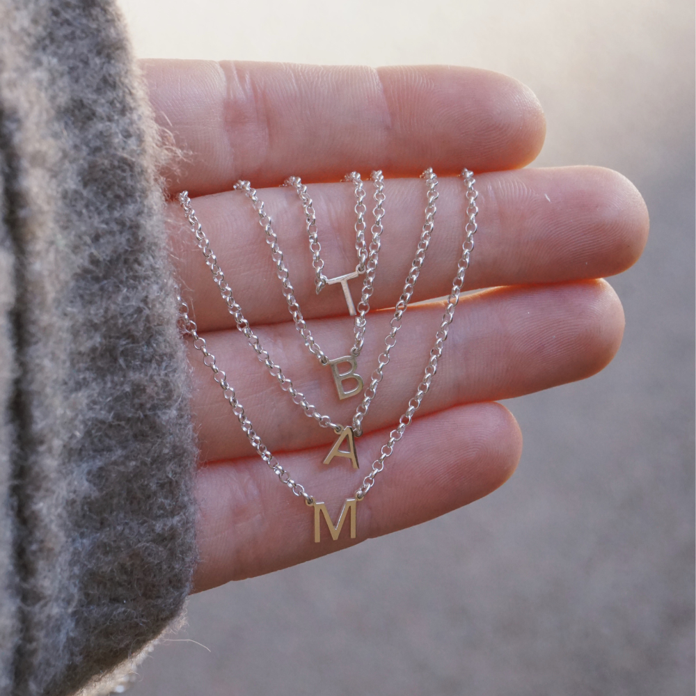 Mini cheap initial necklace
