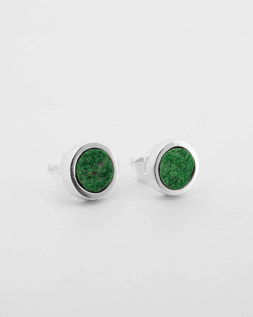 Moon Uvarovite Earrings
