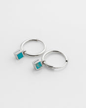 Upload image to gallery viewer, Rumba Turquoise Hoop Earrings