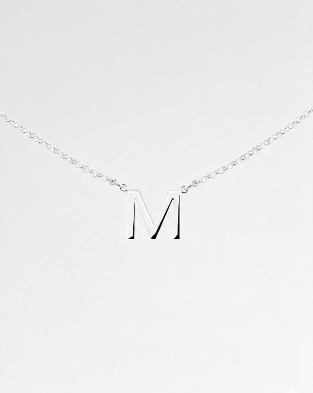 Collier mini lettre en argent