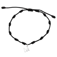 Télécharger l&#39;image dans la visionneuse de galerie, Bracelet argenté avec mini nœuds et lettres