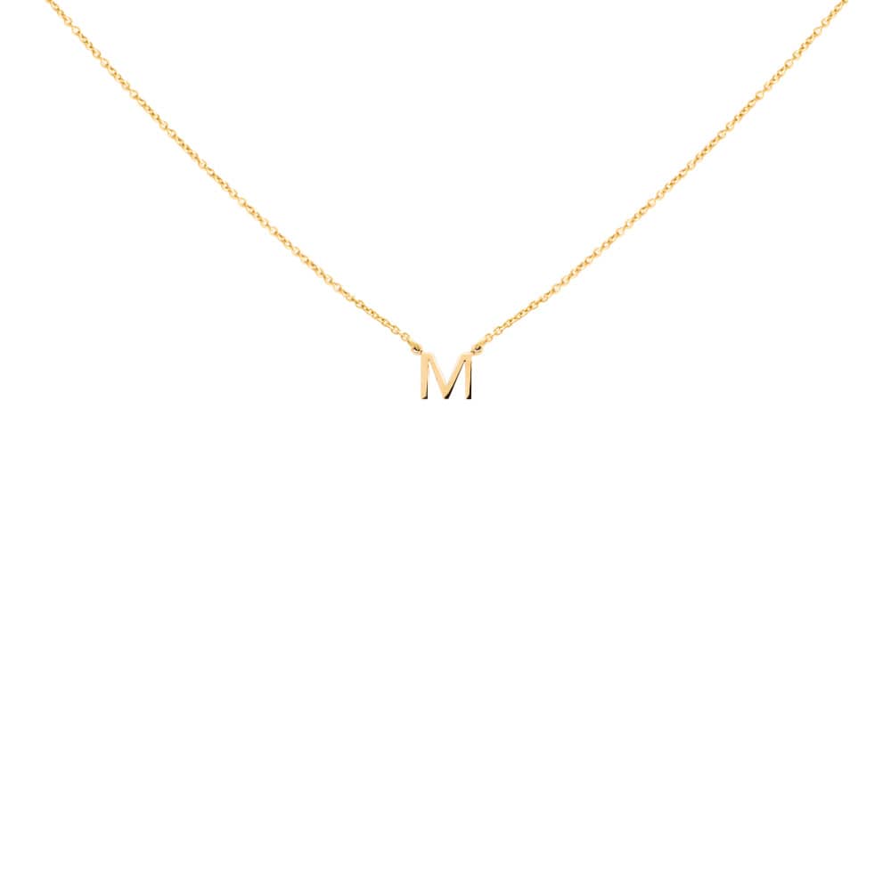 <tc>Mini Letter Gold Necklace</tc>