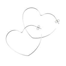 Cargar imagen en el visor de la galería, Pendientes Corazón Hilo