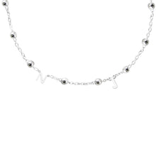 Télécharger l&#39;image dans la visionneuse de galerie, Collier Mini Lettre Boules Argent