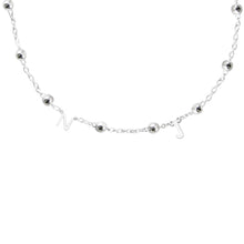 Load image in gallery viewer, &lt;tc&gt;Silver Beaded Necklace with Mini Letter Pendant&lt;/tc&gt;