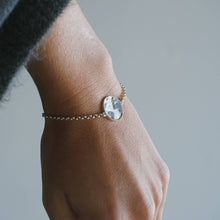 Load image in gallery viewer, &lt;tc&gt;Small White Earth Bracelet with Chain&lt;/tc&gt;