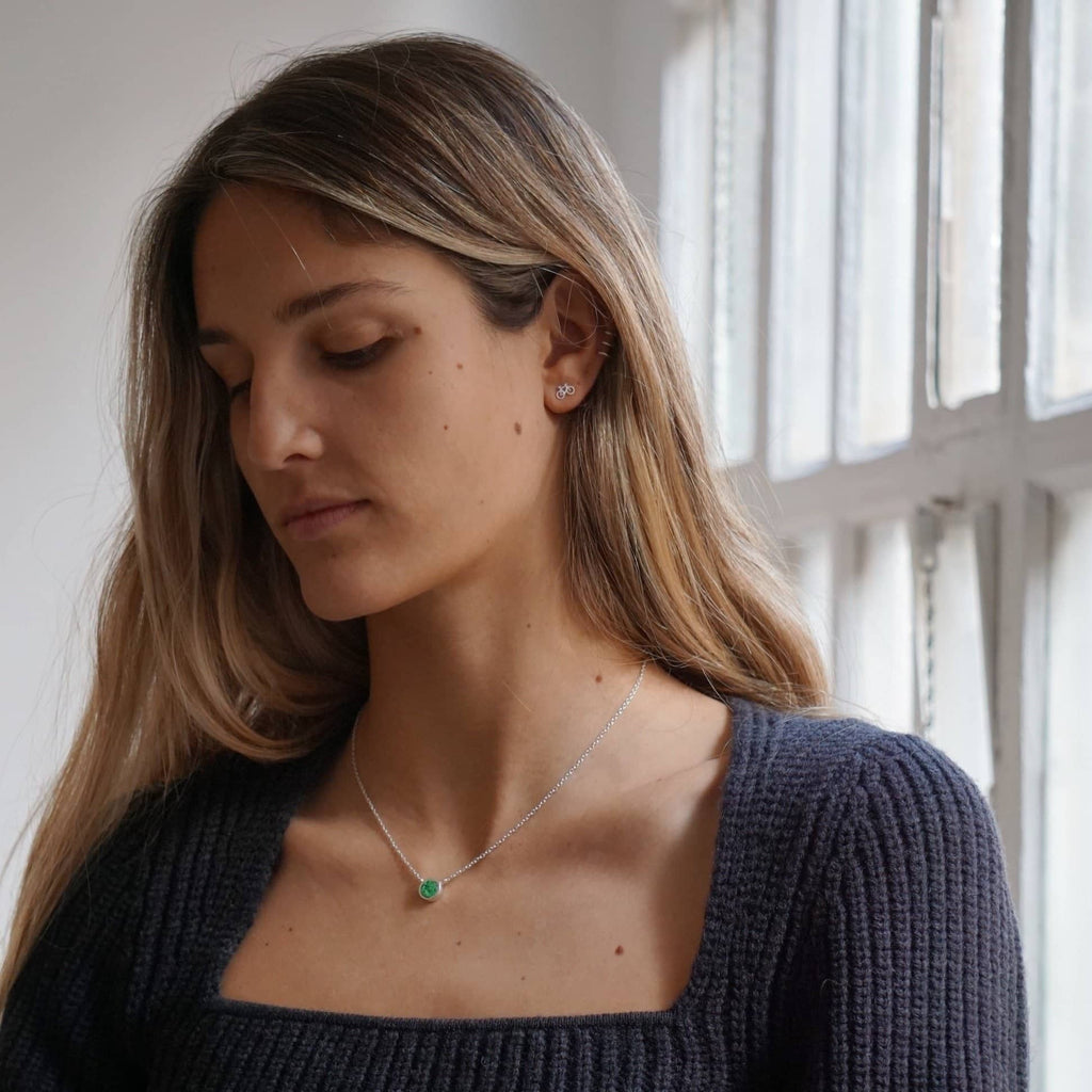 Collier Uvarovite Lune