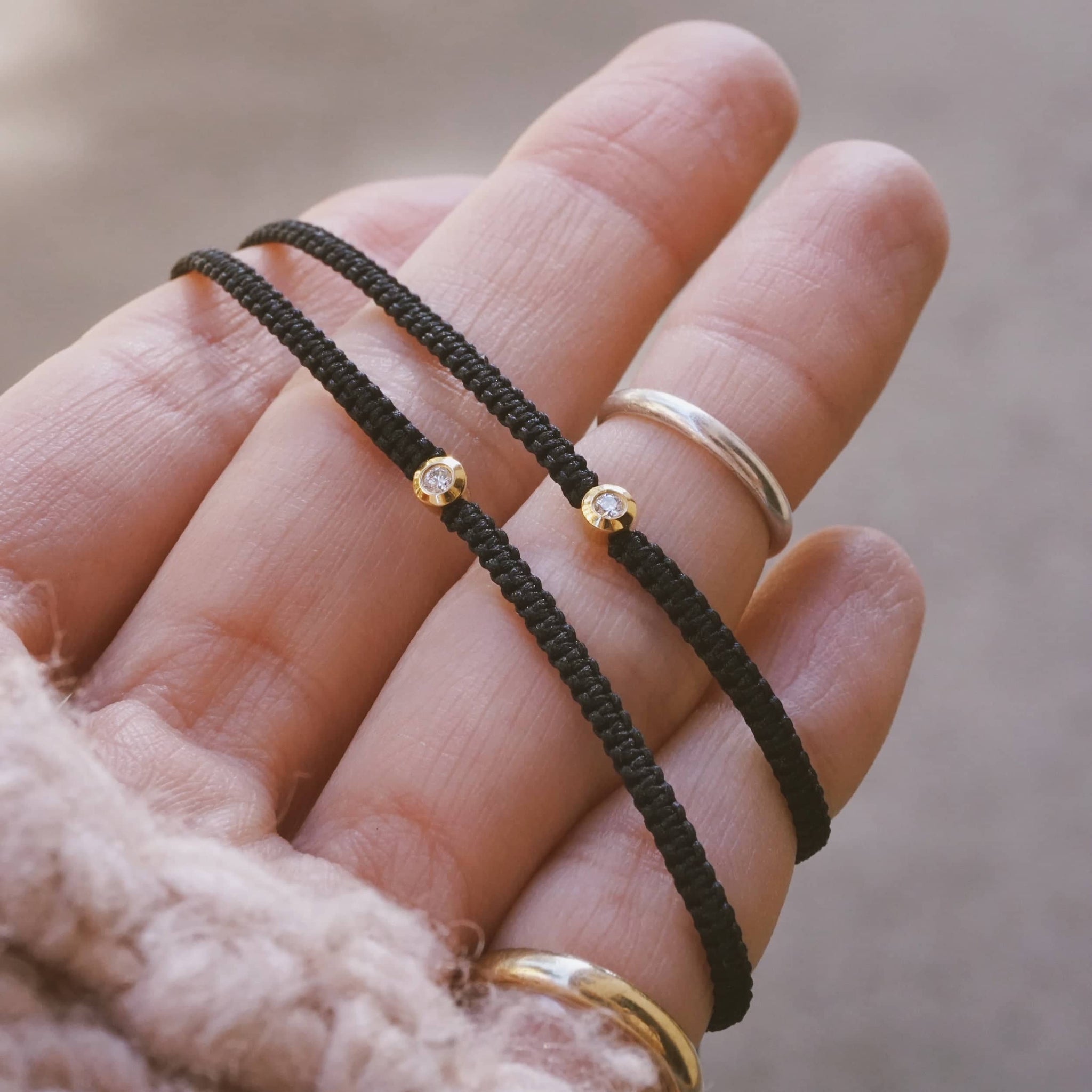 Chevron style Bracelet with Diamond