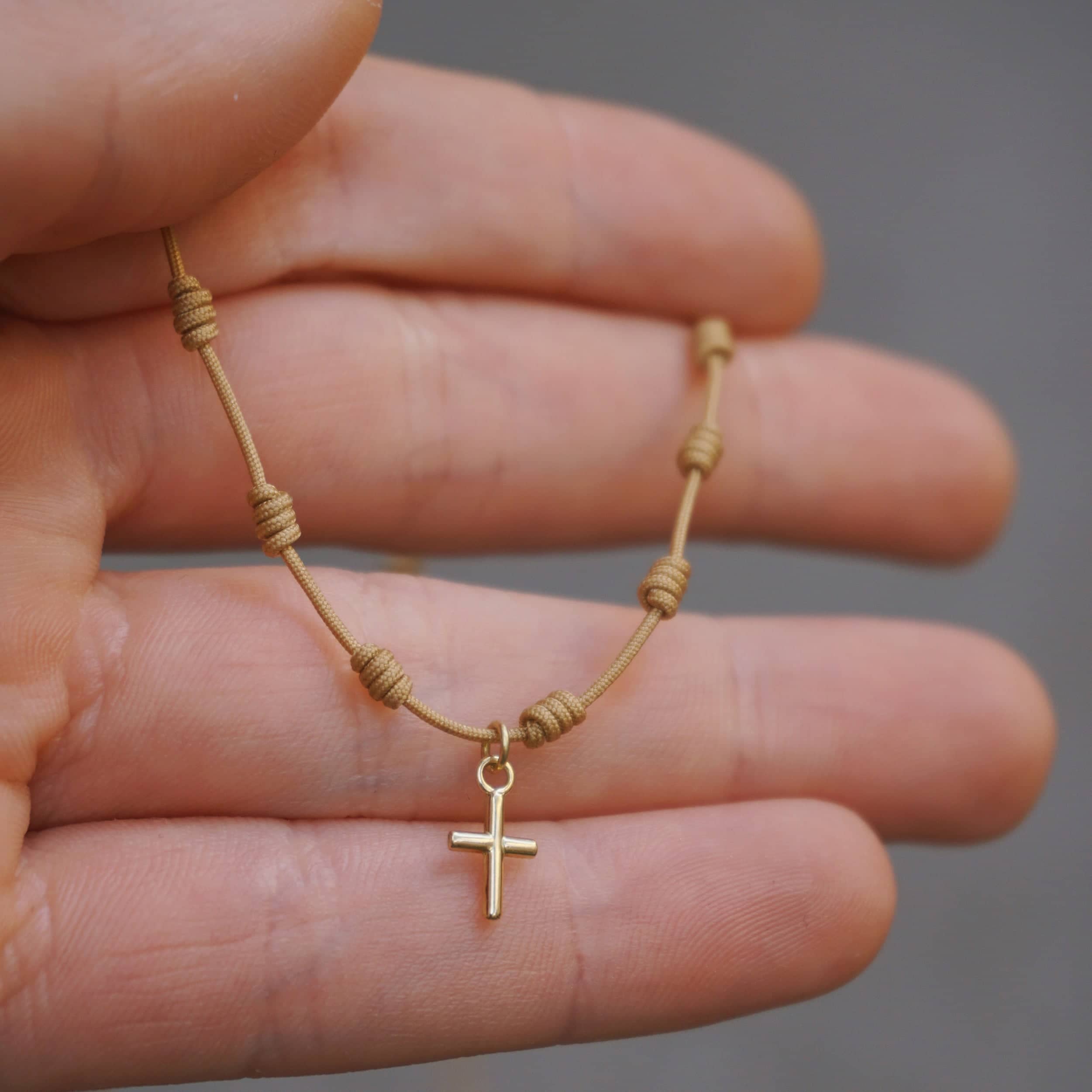 <tc>Gold Cross Knot Necklace</tc>