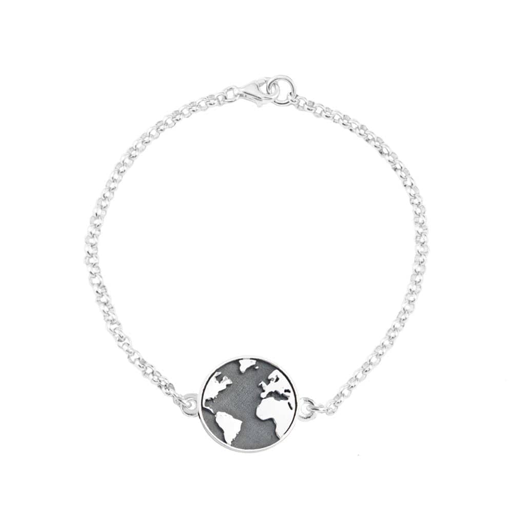 <tc>Small Black Earth Bracelet with Chain</tc>