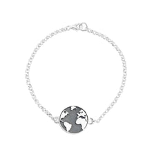 Cargar imagen en el visor de la galería, Pulsera Terra Pequeña Negra Cadena