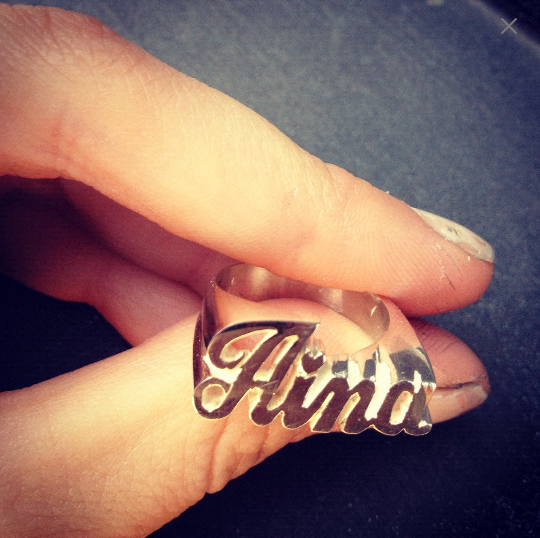 Anillo con el nombre cheap