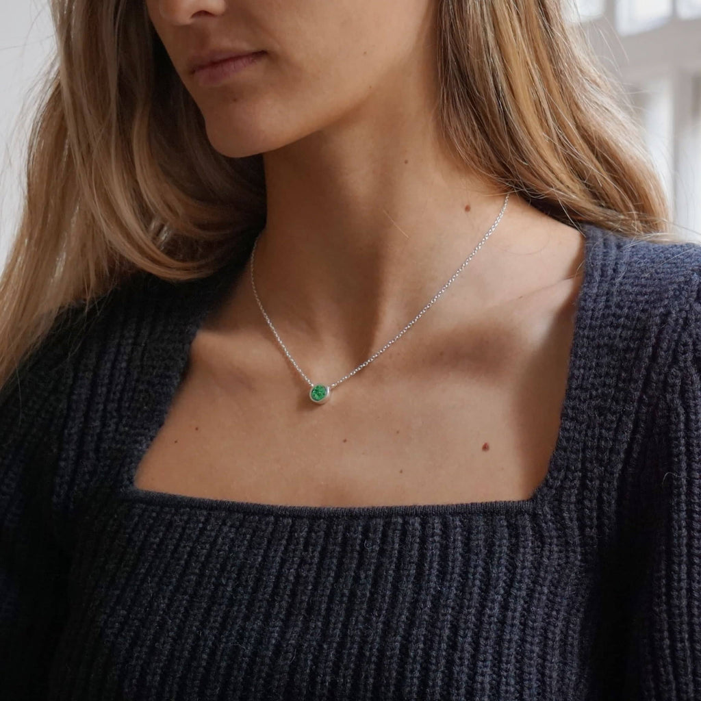 Collier Uvarovite Lune