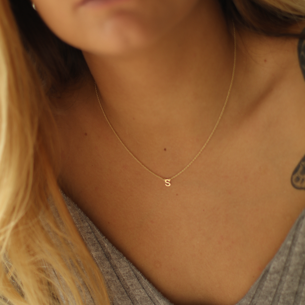 Letter necklace deals small